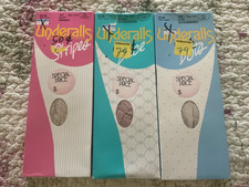 Vintage Hanes Underalls Lace Stripe Dot Pantyhose  Panties All In One Size A-B