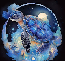 5D Diamond Art Painting Kit Turtle in the Water