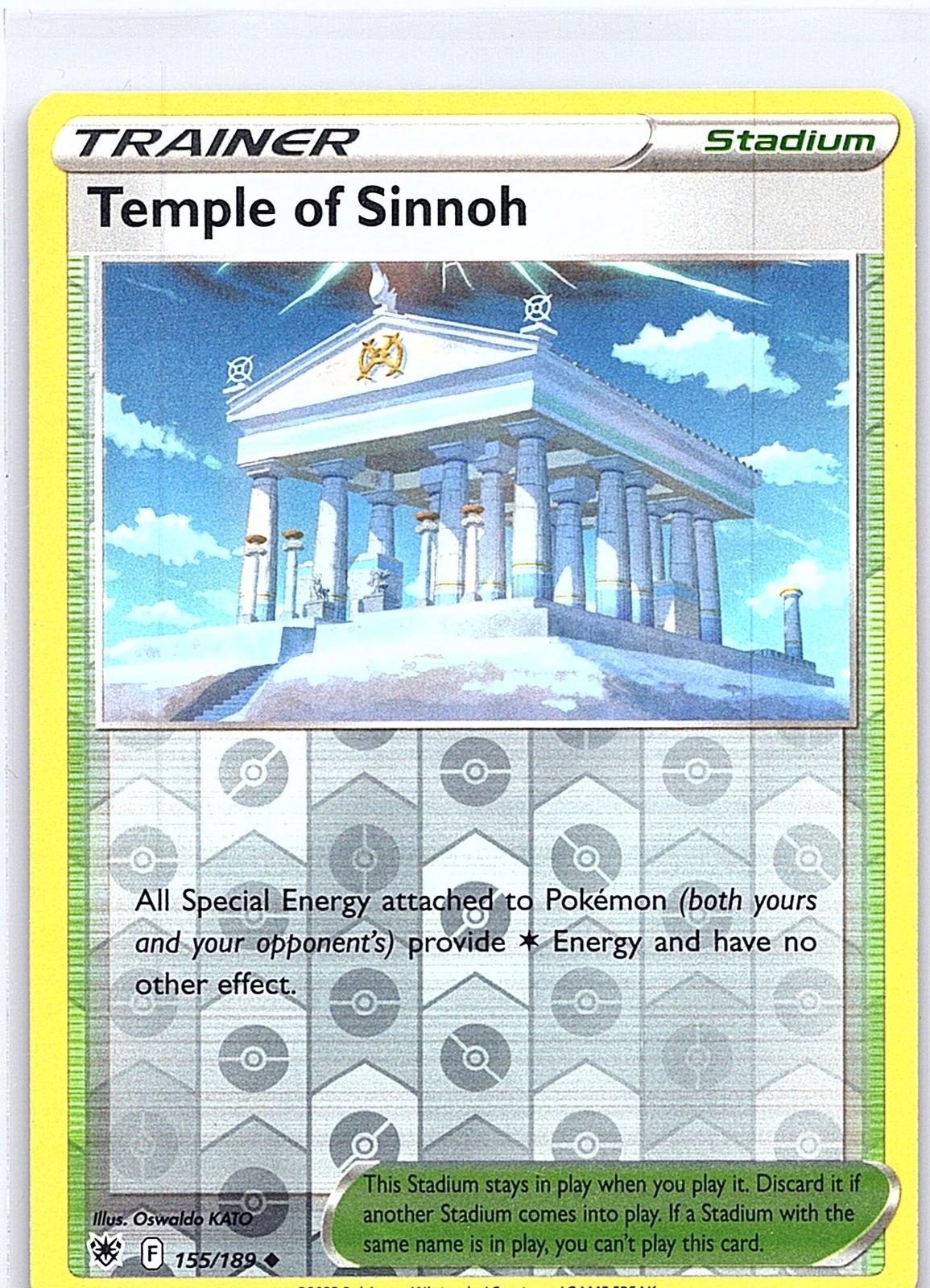 TEMPLE OF SINNOH 155/189 ASTRAL RADIANCE REVERSE HOLO ASR POKEMON TCG CARD