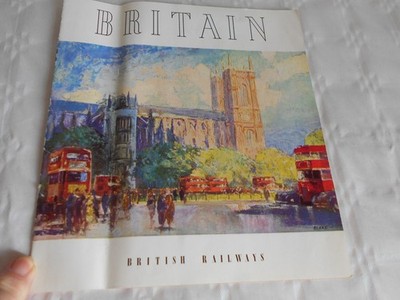 Vintage British Railways Broschüre Großbritannien 1951 F Donald Blake Kunst französische Ausgabe