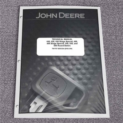 John Deere 446, 456, 466, 546, 556, 566 Round Baler Service Manual TM1767