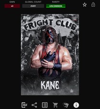 VIDEOGAME Topps WWE Slam 25 - MAIN EVENT FRIGHT CLUB Base - KANE