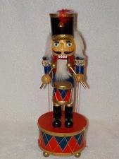 12" Christmas Wooden Nut Cracker Music Box