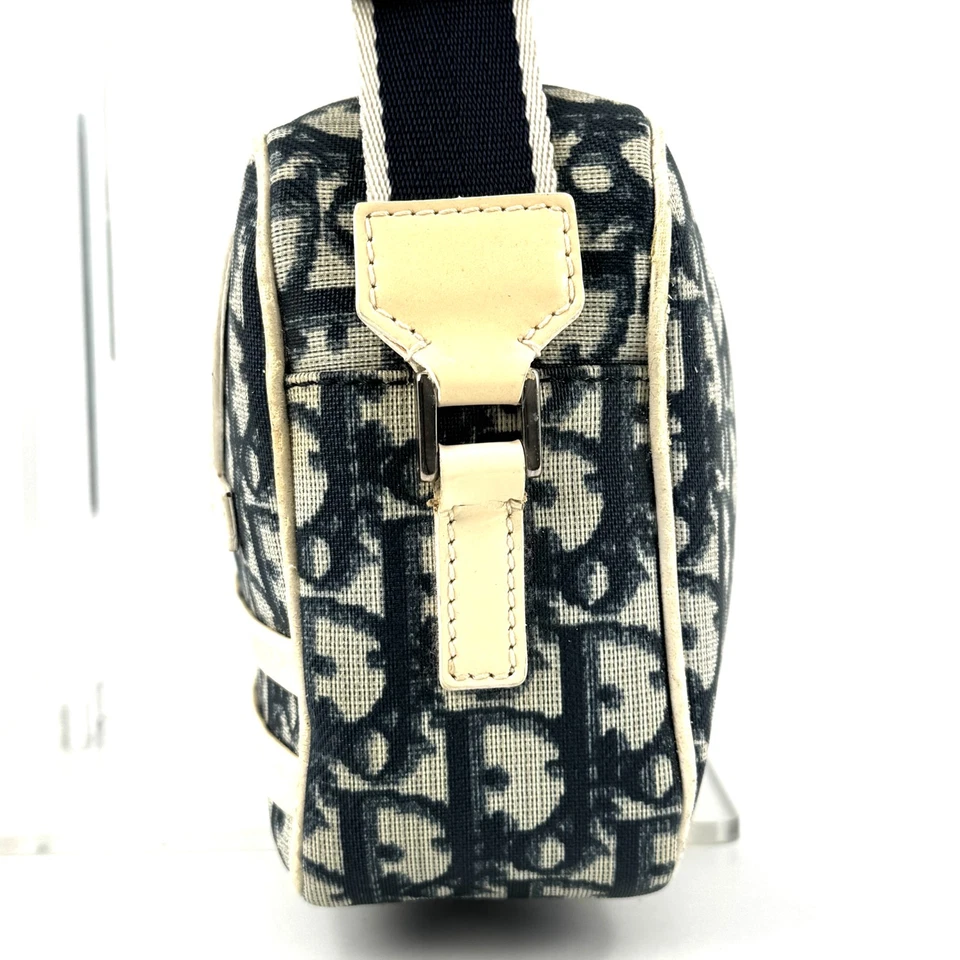 Christian Dior Trotter Shoulder Bag PVC No.2 Blue Authentic F05-0255 - Image 4 of 4