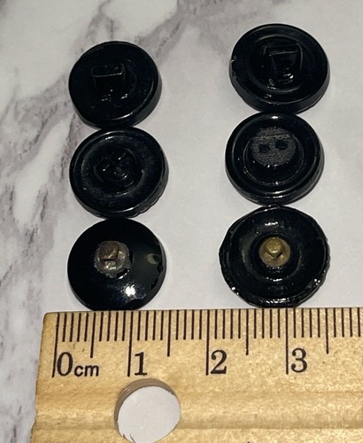 Vintage Czech Black Glass Buttons Button Lot 138-40 - Picture 10 of 11
