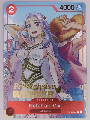 Nefeltari Vivi ST01-009 OP-03 Pre Release Winner Stamped Promo