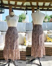 CATO Paisley Sheer Overlay Skirt Women's Size XL