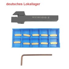 MGEHR1010-2 Abstechstahl Drehmeißel Klemmhalter mit 10x MGMN200-G Wendeplatten
