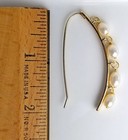LG White 5mm Freshwater Pearl Earrings on Gold Tone Metal Boomerang Earrings Gif — photo 6