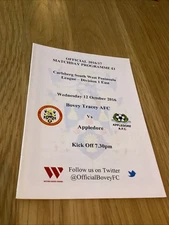 Bovey Tracey V Appledore Football Programme 2016/17