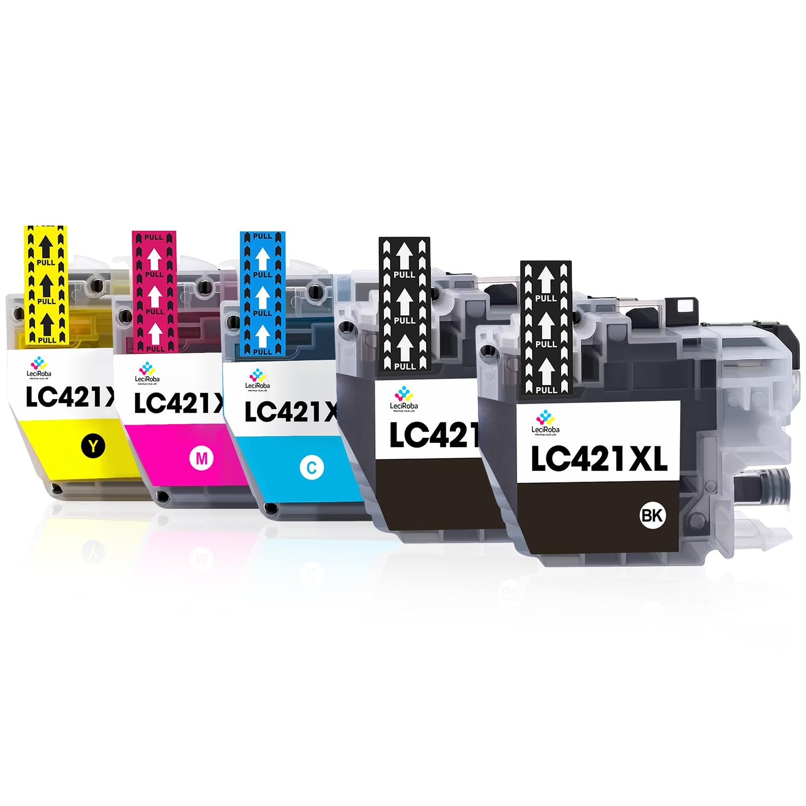 Encre LC421XL compatible Brother LC-421C pour imprimante jet d'encre