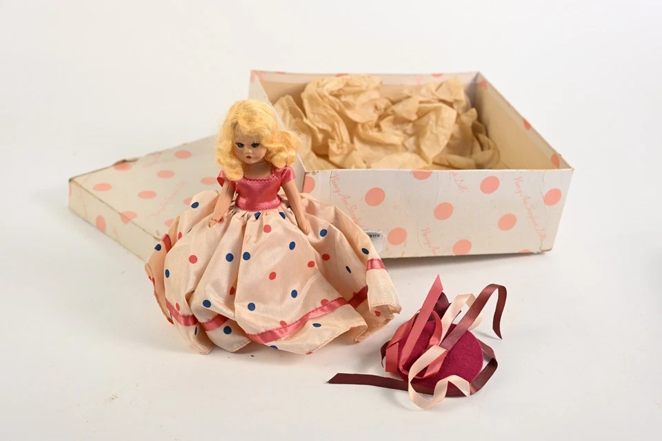 Vintage 1950-54 Nancy Ann Storybook Jtd January #187 In Polka Dots; Original Box - Image 2 of 4