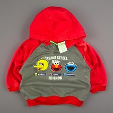 VTG Y2K Sesame Street Kids Pullover Hoodie Size 24M
