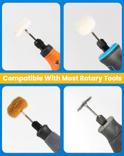 100Pcs Rotary Tool Polishing Kit, Wire Brush Set, Shank 3mm Mini Brush Polish...