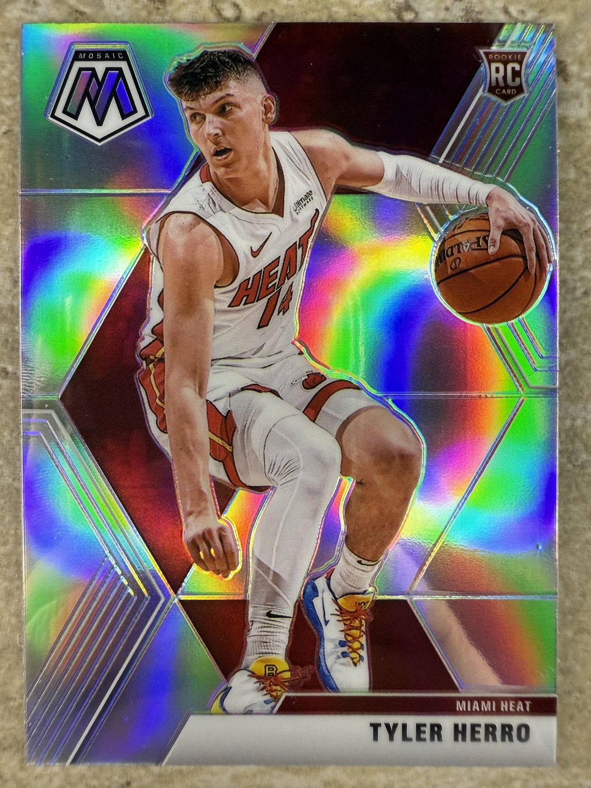2019-20 Panini Mosaic #223 Tyler Herro Silver Prizm Rookie Miami Heat