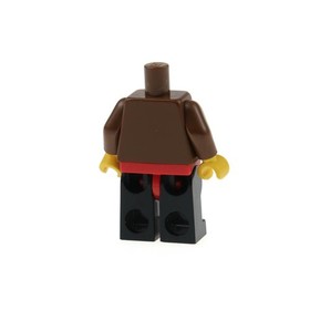 1X Lego Torso Legs Minifigure Wolfpack Robber Brown 6038 Cas251 970C11 973P44C01