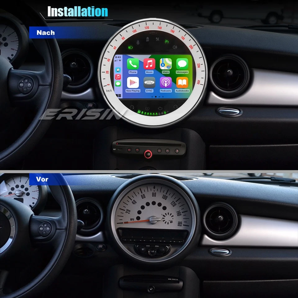 64GB Android 14 Carplay DAB+DVD Autoradio BMW Mini Cooper S R56 wifi IPS 4+64GB - Bild 3 von 4