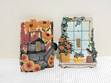 Interruttore Luce Resina Ceramica Vintage Piatti da Parete Vasi Fiori Set di 2 Singoli Lt