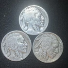 SET OF 3 COINS 1927 P D S Buffalo Nickel G / VG