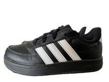 Adidas  Breaknet 12  Kid  s  Youth Lifestyle Court Lace Shoes Black/White NEW