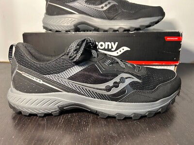 Saucony Excursion TR16 Trail Running Shoes Sneakers Black/Charcoal Mens 12