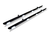 Schwarze Edelstahl Seitenleisten + WeißE Leds FüR Citroen Berlingo LWB 2019+