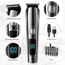 Beard Trimmer Waterproof Electric Razor Cordless Hair Clippers Shavers for Men