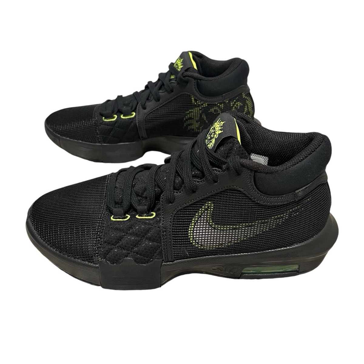 Nike Lebron Witness 8 “Black/Volt” Basketball Shoes Men 7.5