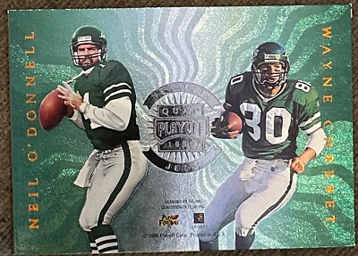 1996 Playoff Absolute NFL Quads New York Jets,O'Donell,Chrebet,Brady,Murrell #21