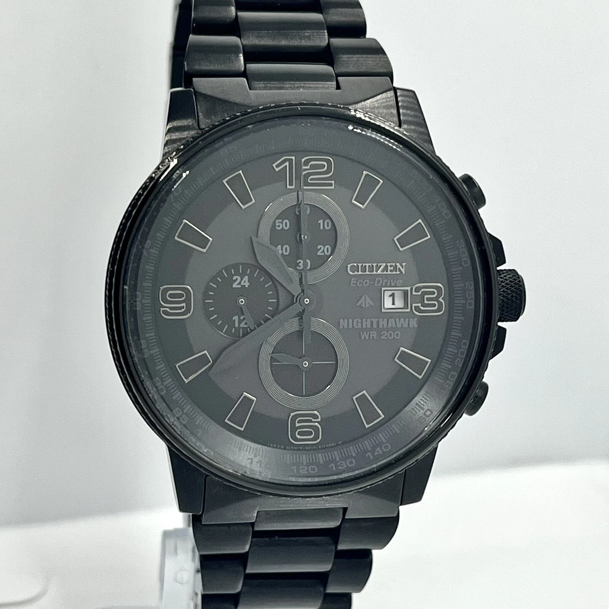 Citizen Men s Nighthawk CA0295 58E Eco Drive Black Steel