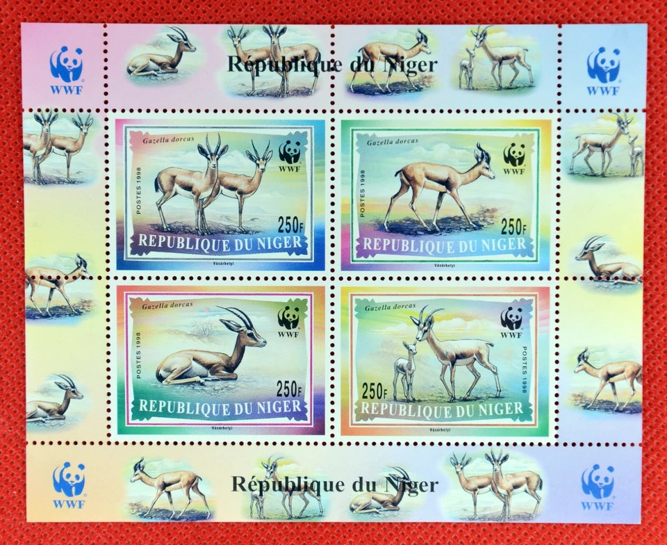 Niger 986a-986b MNH  World Wildlife Fund WWF Gazelle ZAYIX STAMPS 0209AM28M - Image 4 of 4