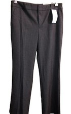 Charter Club 10p NWT Women's Pants Gray Trouser Relaxed Hip And Thigh Full Leg