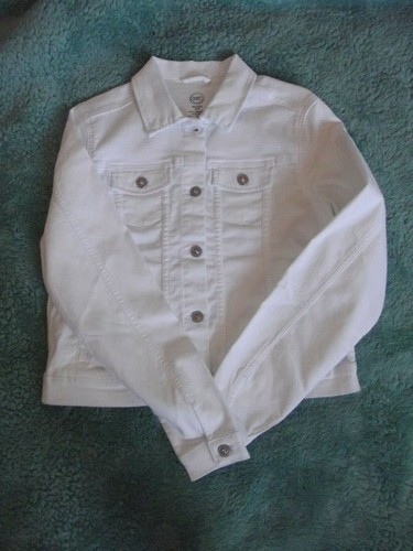 Girls Denim Jacket~Soft~White~Side 