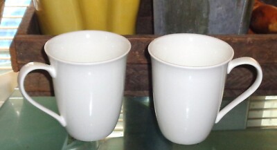 Set of 2 Maxwell & Williams White Coffee Mugs