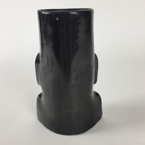 Vintage DONA ROSA Black Pottery Negro Vase Oaxaca Mexico Mayan SIGNED 6.5” Triba - Picture 3 of 10