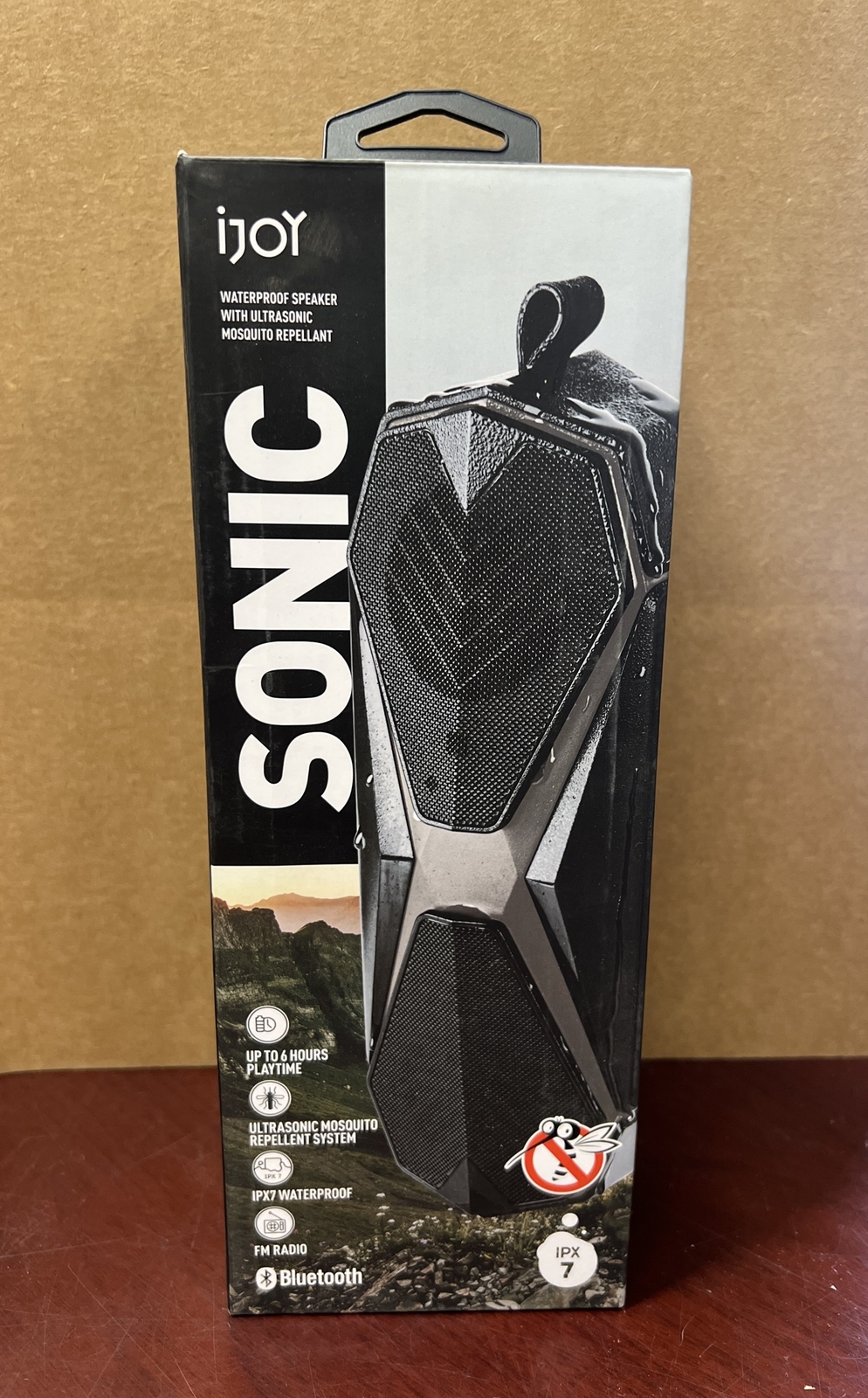 iJoy Sonic Bluetooth/ waterproof speaker w/Ultrasonic Mosquito Repellent -Black-image