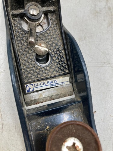 Buck Bros USA 7" Deluxe Block Plane With Angle Adjuster Blue Vintage - Picture 3 of 8