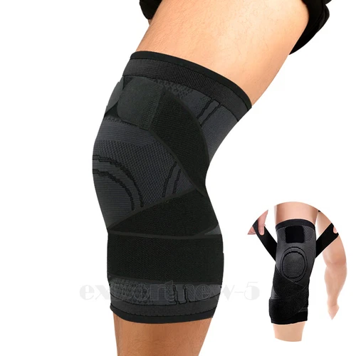 Knee Brace Compression Sleeve Support with Gel Pad Side Stabilizers Patella Wrap - Picture 37 of 57