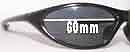 SFx Replacement Sunglass Lenses Fits Blue V    - 60mm Wide