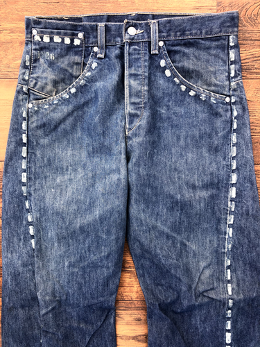 Y2K VTG Levis Engineered Mens Twisted Safety Jeans Distressed Reflective 30x29 - Picture 12 of 16