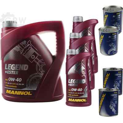 7L Motoröl MANNOL Legend+Ester 0W-40 2xMotor Doctor+Motor Flush