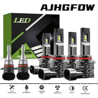 For Ford Five Hundred 2005-2007 6000K Front LED Headlight Kit + Fog Light Bulbs