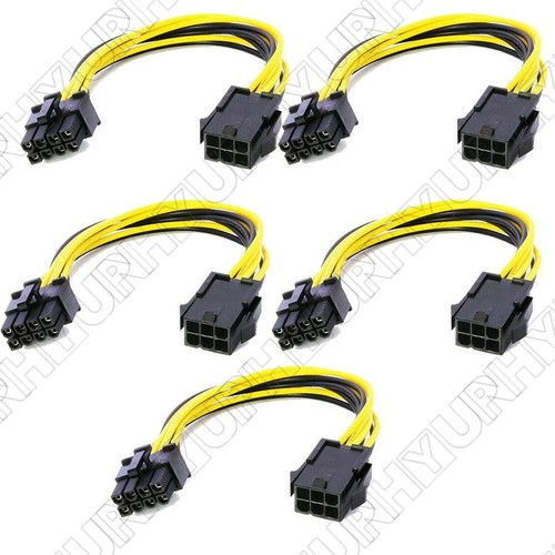 10 PCS 6-pin to 8-pin PCI Express Power Cable For Video Card PCIE PCI-E - 第 1/8 張圖片