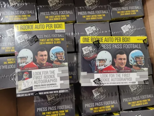 2014 Press Pass Football Factory Sealed Blaster Box 1 Autograph Per Box