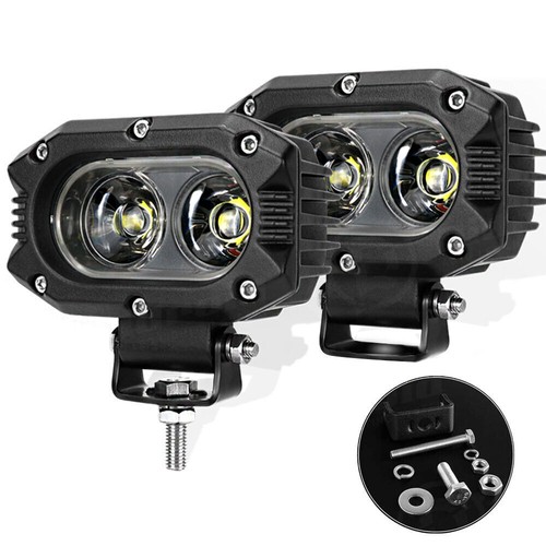 4PCS 4 Inch LED Work Light Bar Spot Flood Pods Fit For Jeep ATV With Wire Kit - Foto 5