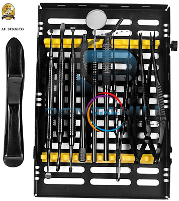 Kit 11 Pcs Black Dental Instruments Micro Oral Surgery