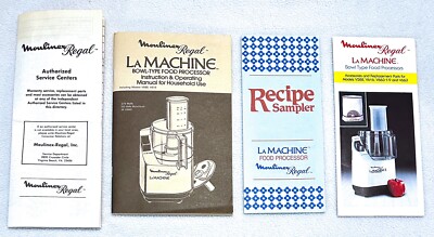 Moulinex Regal La Machine Food Processor V588 V616 Manual Instruction Recipe Bk