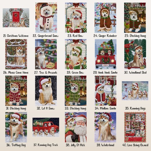 Akita Jigsaw Puzzle for Adults Interlocking Games Christmas Dog Gift NWT - Picture 4 of 55