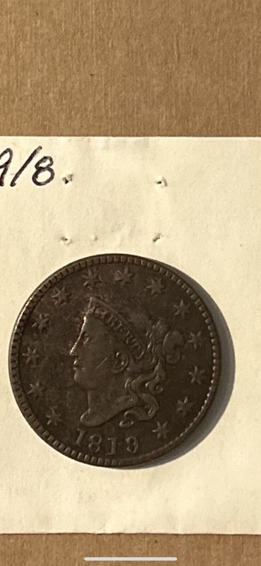 1819/8 large cent