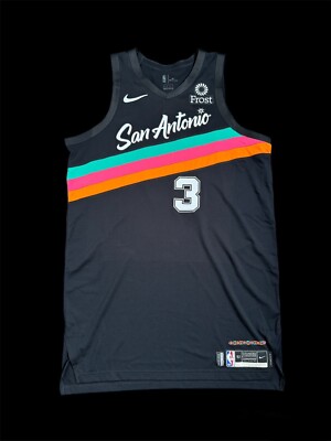 Spurs Keldon Johnson Game Issued Jersey Signed Fiesta City Edition